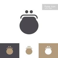 Vector purse icon set isolated on background