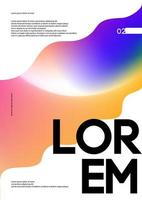 Abstract liquid cover design template vector