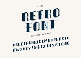 Retro font trendy modern typography vector