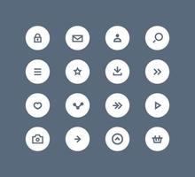 Vector user interface button set