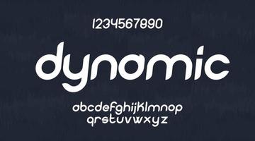 Vector dynamic font italic style