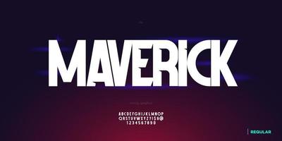 Vector abstract font trendy typography