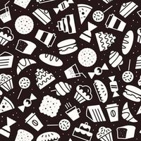 vector bakery seamless pattern flat style