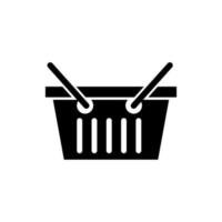 Food basket icon flat style vector