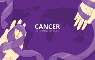 Cancer Survivor Day Background vector