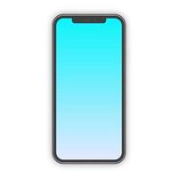 Realistic smartphone mockup with trendy gradient screen vector