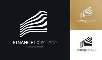 logotipo de finanzas estilo de línea abstracta