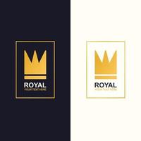 royal crown vector logotype gold style