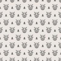 Deer seamless pattern line style on white background for product promotion vector