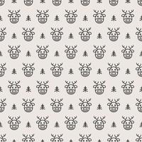 Deer seamless pattern line style on white background for product promotion vector