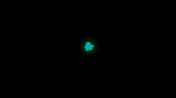 efeito de fumaça de luz neon azul de animação em fundo preto. video