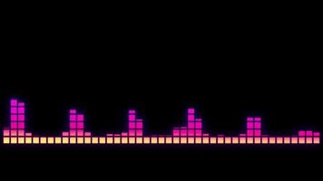 aislamiento de onda de ruido púrpura de animación sobre fondo negro. video