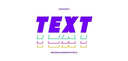 Vector bold font color style