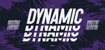 Vector dynamic font modern typography