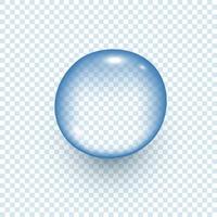 Vector drop water circle shape 3d realistic