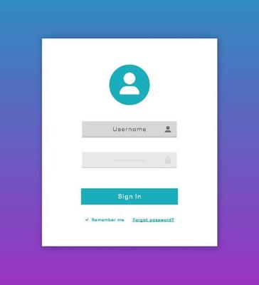 Vector login form page template