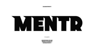 Vector mentr font bold style