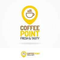 conjunto de logotipo de punto de café aislado sobre fondo blanco vector