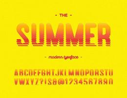 Vector summer colorful font modern typography