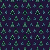 Christmas tree seamless pattern neon style on black background for product promotion vector