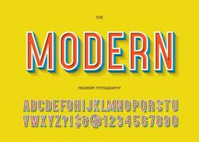 Vector modern font 3d typography colorful style for party poster