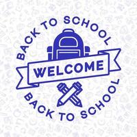 Welcome back to school card vector