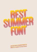 Vector summer font 3d bold style