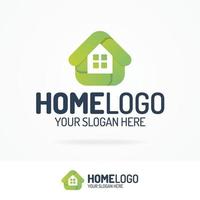 Home logo green color set vector