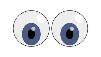 Plastic eyes toy in cartoon style vector