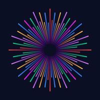 Vector Illustration firework explosion on black background