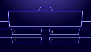 Question and answers vector template neon style