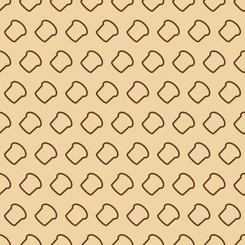 patrón sin costuras de panadería que consiste en un estilo de línea de pan para la tienda de pan vector