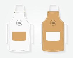 Set of apron template different color vector