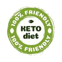 Vector keto diet nutrition vector badge