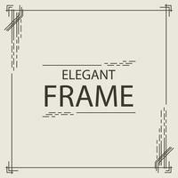 frame elegant line style square shape