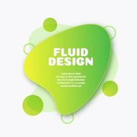 Futuristic dynamic fluid vector shape green color