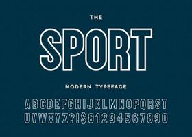 tipo de letra deportivo dinámico moderno estilo sans serif vector