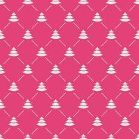 Christmas tree seamless pattern white color on pink background for product promotion vector