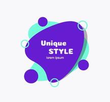 Dynamic fluid vector shape modern color flat style