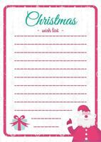 Vecor Christmas wish list template colorful style vector