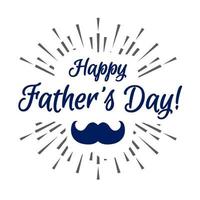 Happy fathers day modern caligraphy greeting card vector