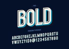 Vector bold modern font