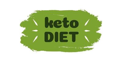 Keto friendly diet nutrition vector symbol