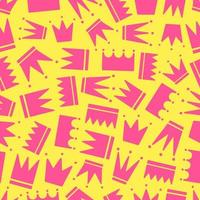 crown pattern cute colorful style vector