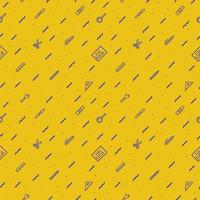 vector school pattern on yellow background