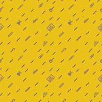 vector school pattern on yellow background