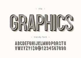 Vector graphics alphabet 3d bold modern typography