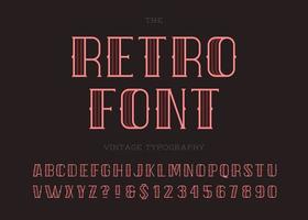 Retro font vintage typography vector