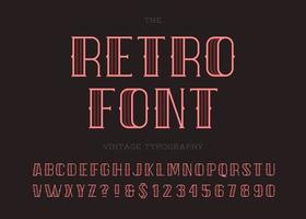 Retro font vintage typography vector