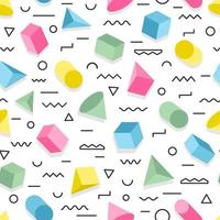 Geometric pattern seamless color style consisting of geometric shapes and other vector